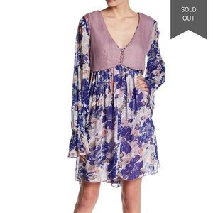 Free People Alice Vested Print Dress, NWT